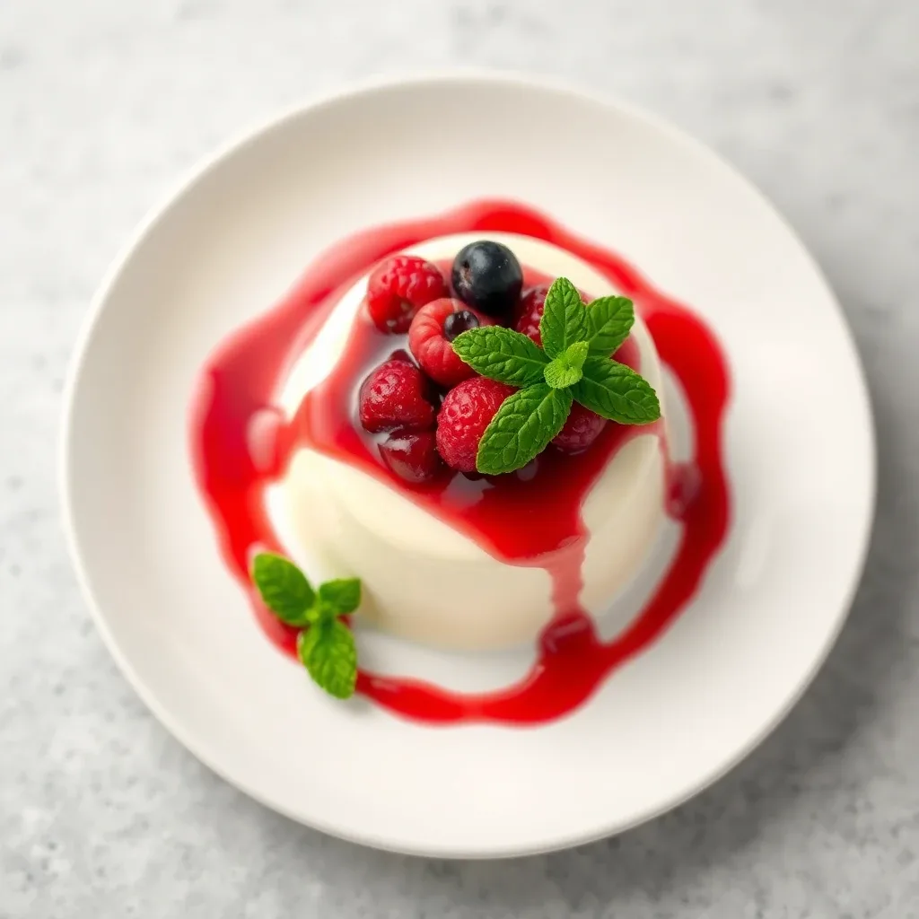 Champagne Rosé Panna Cotta